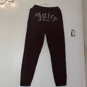 juicy couture x forever 21 brown sweat pants. size medium